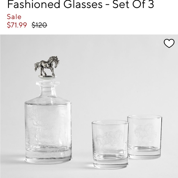 Pottery Barn Other - Pottery Barn Silver Horse Decanter Set